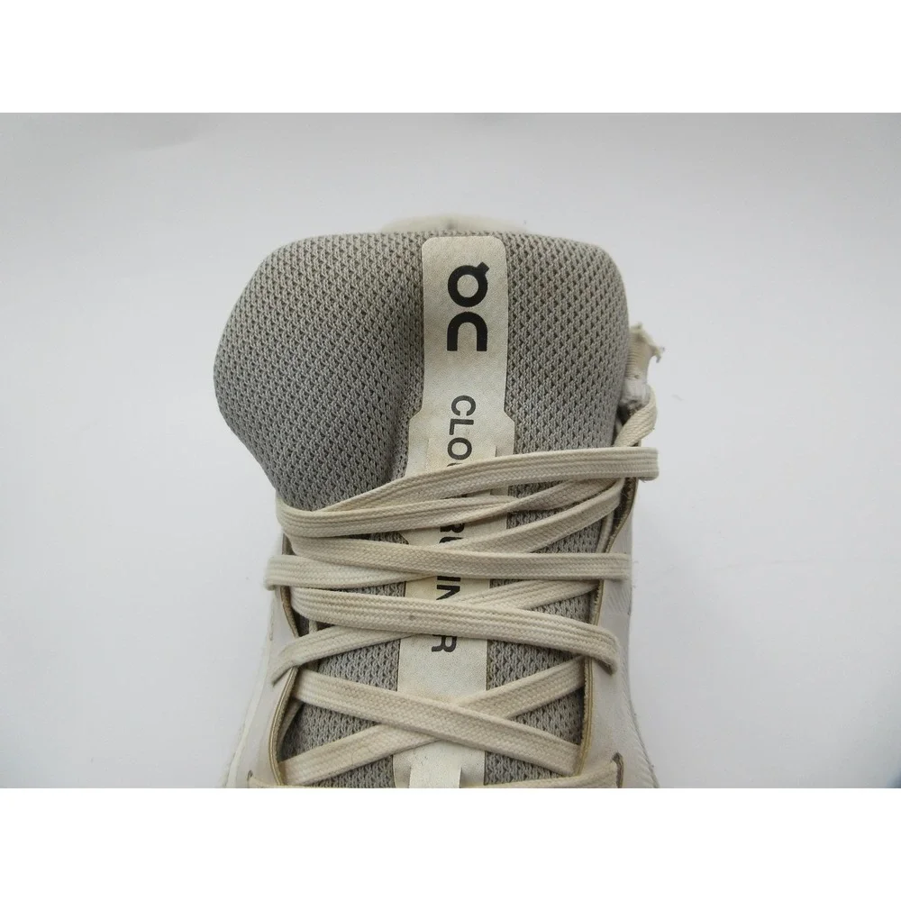 On Running Cloudrunner Shoes Womens Size 7.5 White Gray Road Swiss Engineering